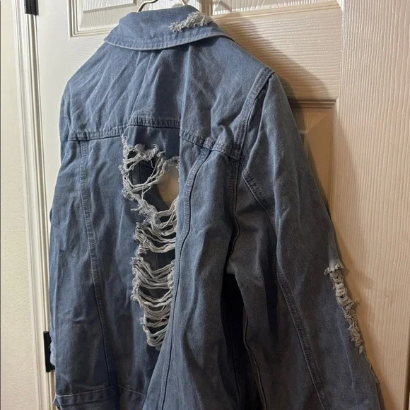 Distressed Blue Denim Jacket Waimea - Picture 6 of 8
